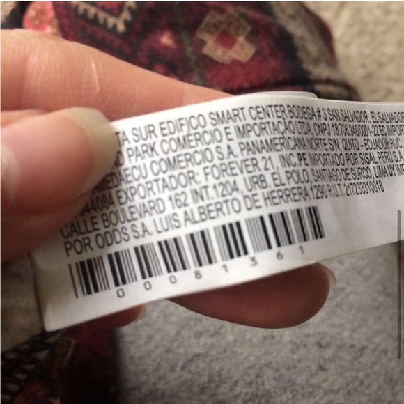 Fall Autumn Style Burgundy & Orange Long Sleeve Crop Top - Vintage Forever 21 - Picture 8 of 8